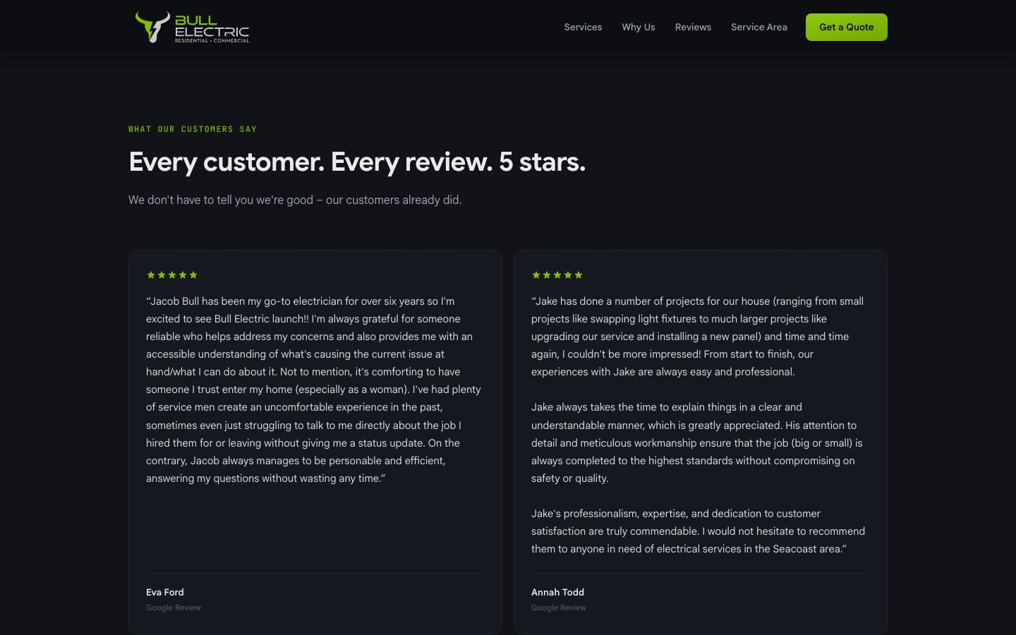 Bull Electric customer reviews