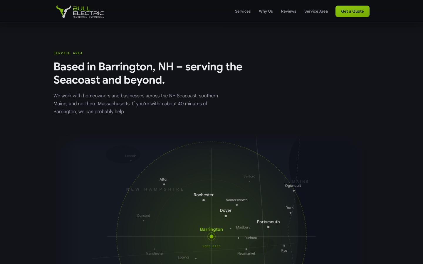Bull Electric service area map